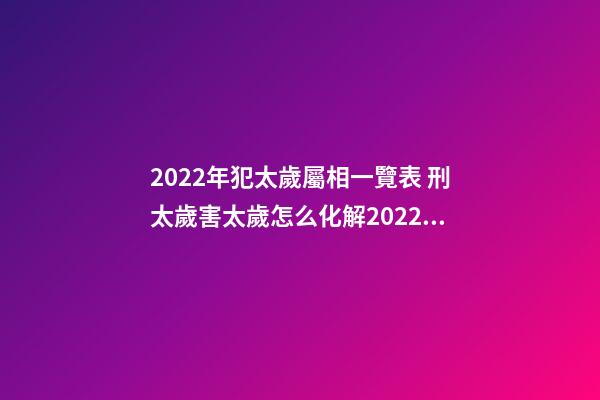 2022年犯太歲屬相一覽表 刑太歲害太歲怎么化解2022蛇,2022年化解太歲最簡單的方法-第1張-觀點-玄機派